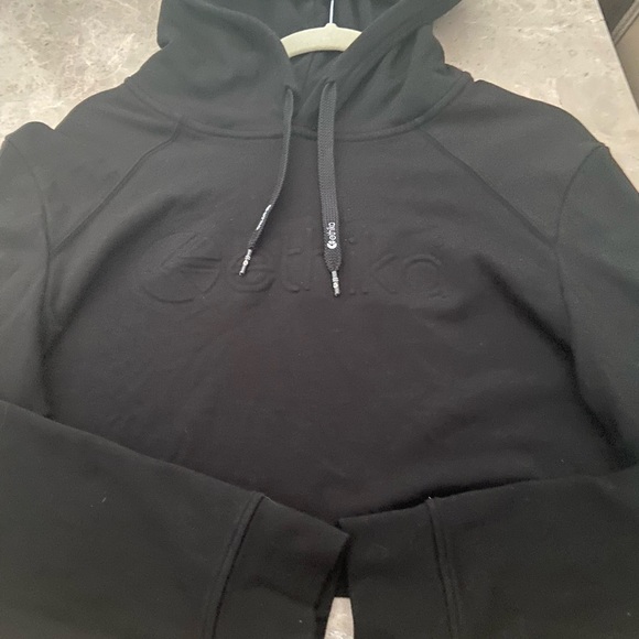 Women’s Ethika hoodie crop top black size LG - Picture 2 of 3
